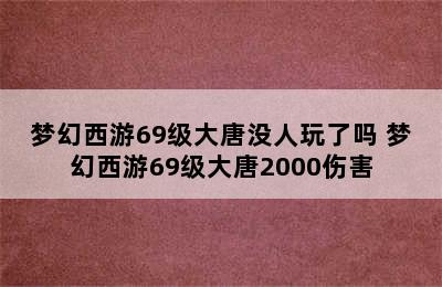 梦幻西游69级大唐没人玩了吗 梦幻西游69级大唐2000伤害